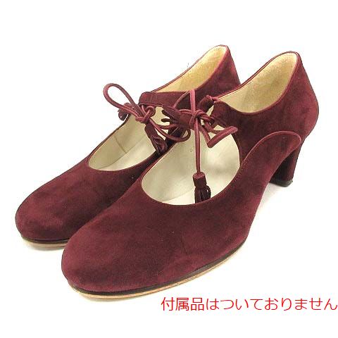 ARTS & SCIENCE(アーツアンドサイエンス) アーツ&サイエンス ARTS & SCIENCE ARTS&SCIENCE Lace Ribbon Pumps パンプス スエード リボン 24cm ボルドー /SR レディース レディース  24cm
