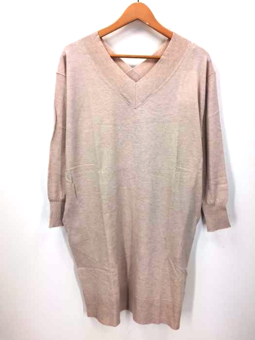 AZUL by moussy(アズールバイマウジー) VNECK KNIT ONEPIECE レディース  M