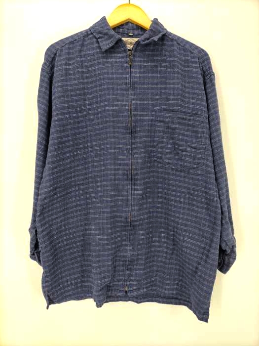 USED古着(ユーズドフルギ) COURAGE ジップアップ シャツジャケット インド綿 メンズ JPN：M