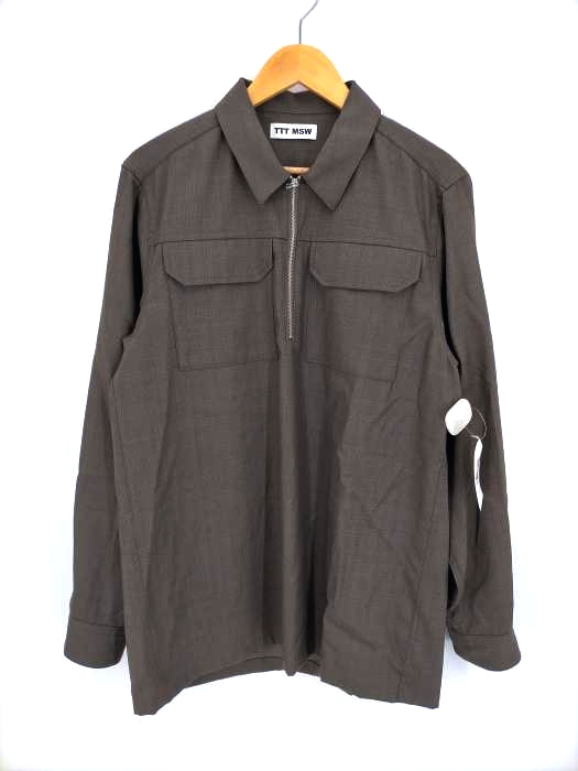 TTT_MSW(ティーモダンストリートウエア) suit half zip shirt ダブルポケット ハーフジップシャツ メンズ JPN：L