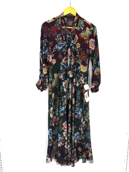 ZARA(ザラ) シフォンマキシワンピース レディース import：XS