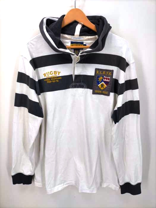Rugby Ralph Lauren(ラグビーラルフローレン) バックナンバリングパッチ L/S フーデッドポロシャツ メンズ JPN：XL