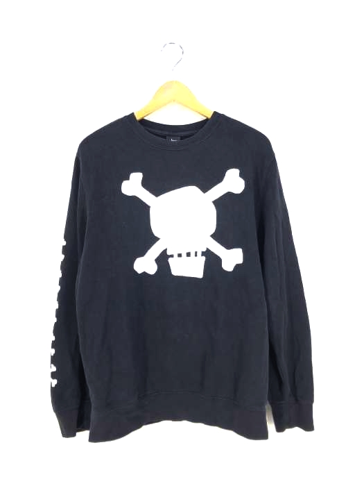 ステューシー Stussy USA製 黒タグ オールド プリントクルーネックスウェット メンズ import：L