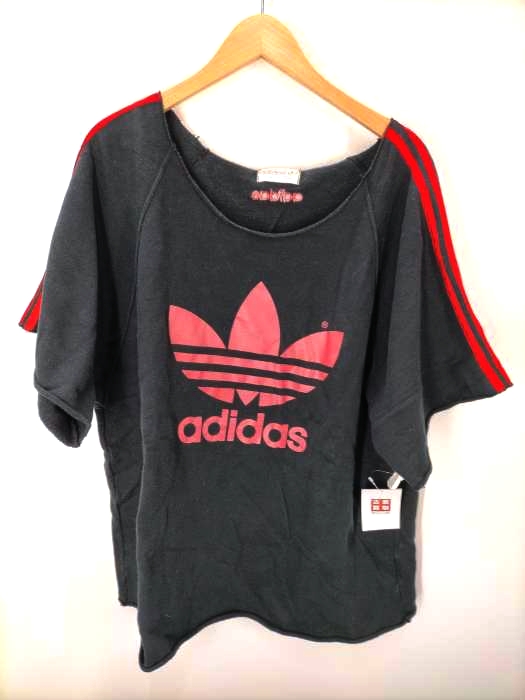 アディダスオリジナルス adidas Originals デサント製 ボートネック ラグラン S/S スウェット トレフォイル  メンズ  M-L