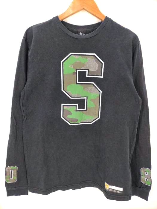 ステューシー Stussy Sロゴ カモ柄 No80 両面プリント L/S Tシャツ メンズ import：M