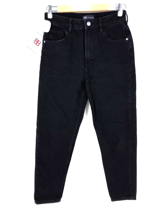 ZARA(ザラ) テーパードブラックデニム レディース パンツ デニム