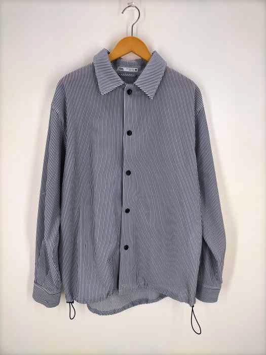 ZARA(ザラ) 裾ドローコード シアサッカーストライプ シャツブルゾン メンズ アウター ジャケット