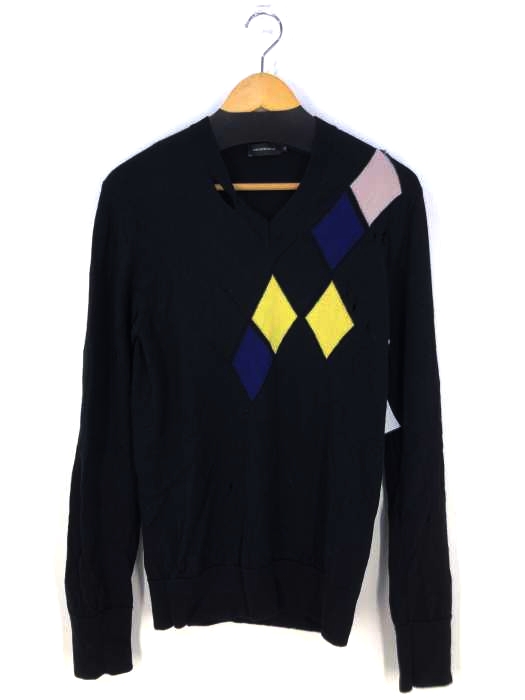 KRISVANASSCHE(クリスバンアッシュ) Vネックアーガイル ニット メンズ JPN：XL