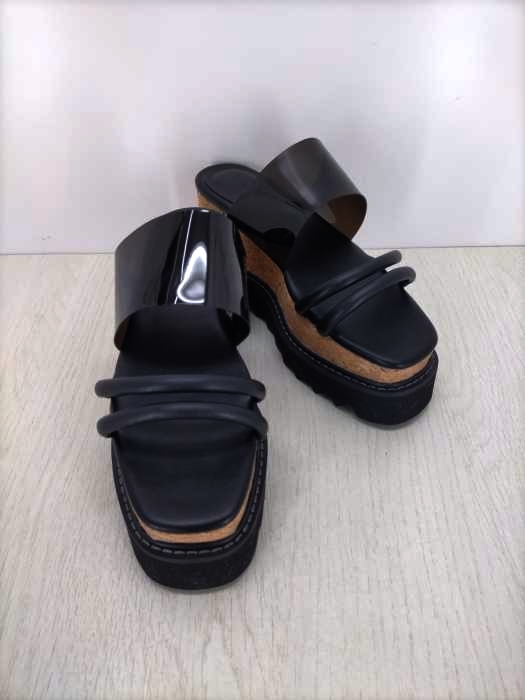 AZUL by moussy(アズールバイマウジー) SHARK SOLE CORK HEEL SANDALS シャークソールコルクヒールサンダル レディース S