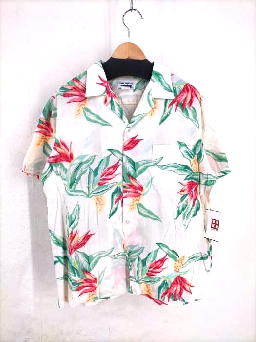 USED古着(ユーズドフルギ) USA製 ISLAND CONNECTION コットンアロハシャツ メンズ JPN：L