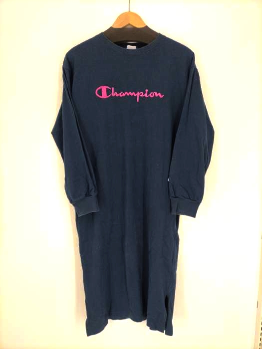 チャンピオン Champion 刺繍ロゴ Tシャツワンピース レディース  M
