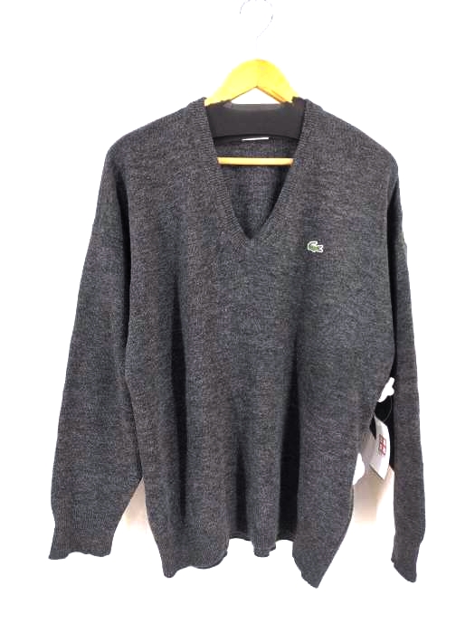 LACOSTE(ラコステ) 80～90s フランス製 オーバーサイズウールVネックニット メンズ JPN：5