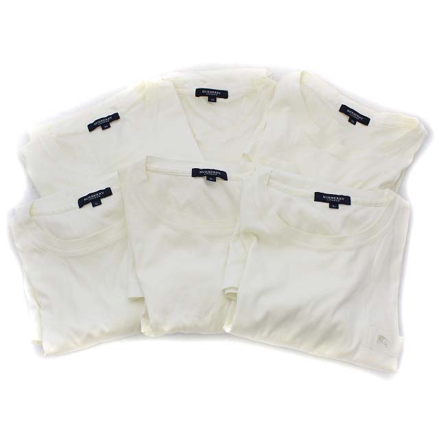 BURBERRY LONDON(バーバリーロンドン) バーバリー ロンドン BURBERRY LONDON Tシャツ カットソー 6点 まとめ売り 半袖 ホース 刺繍 M L 白 ホワイト /TK ■EC メンズ メンズ  M、L