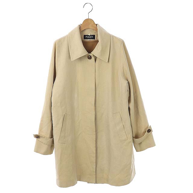 FOXEＹ(フォクシー) ステンカラーコート ミドル丈 ライナー カシミヤ混 F ベージュ /MF ■EC レディース  F