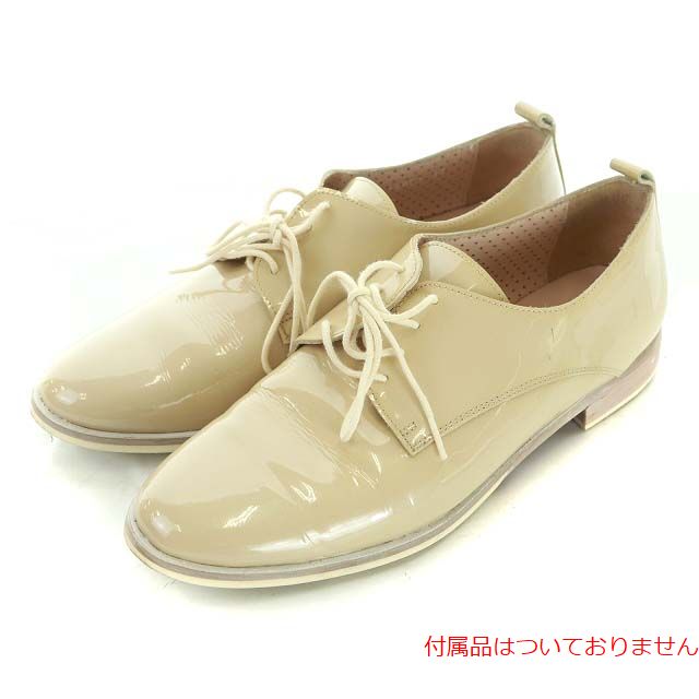PERTINI(ペルティニ) オックスフォードシューズ レースアップ ラウンドトゥ エナメル 37 23.5-24cm ベージュ /PJ レディース レディース  37（日本サイズ23.5-24cm相当）