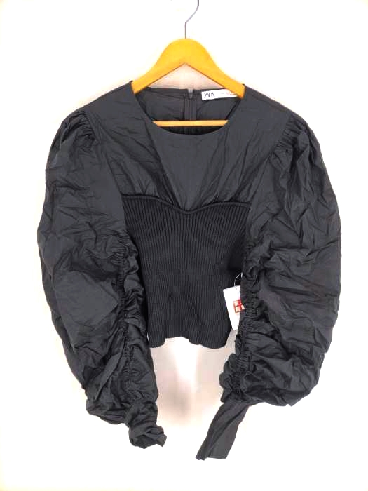 ZARA(ザラ) Balloon Sleeve Oversided Knit Top レディース  XL