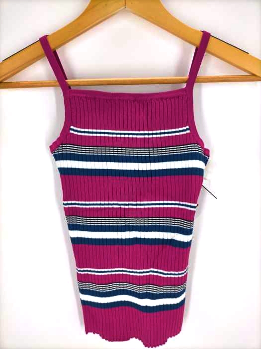 moussy(マウジー) MULTI BODER KNIT TANK レディース  FREE