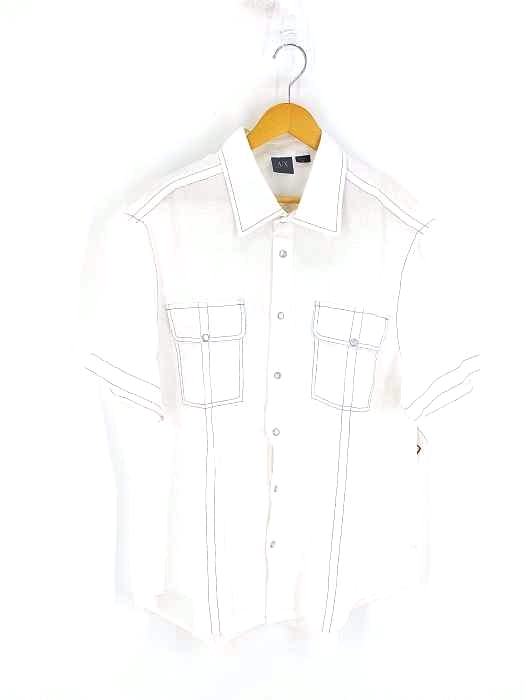 ARMANI EXCHANGE(アルマーニエクスチェンジ) リネン 半袖シャツ メンズ JPN：XL