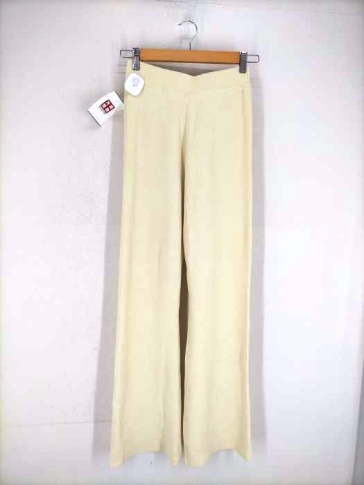 moussy(マウジー) RIB KNIT FLARE STRAIGHT イージーフレアパンツ レディース JPN：2