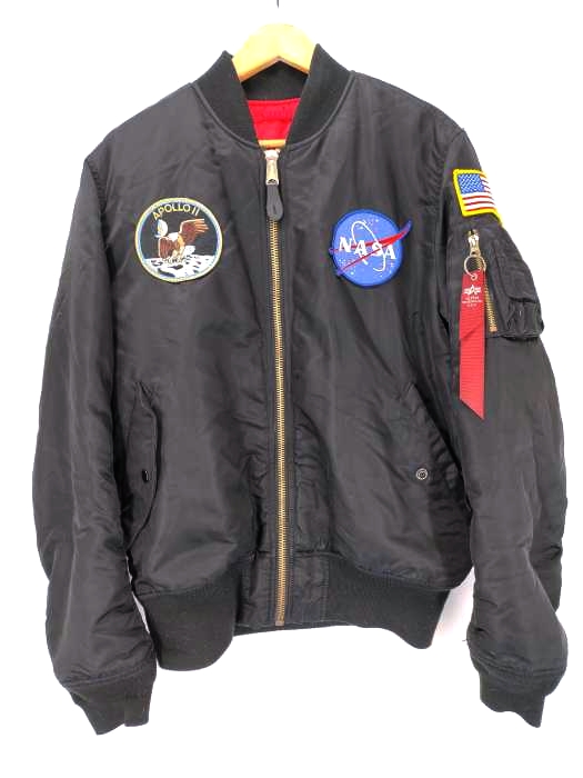 ALPHA INDUSTRIES(アルファインダストリーズ) MA-1 NASA ワッペン アポロ11号記念  メンズ 表記無