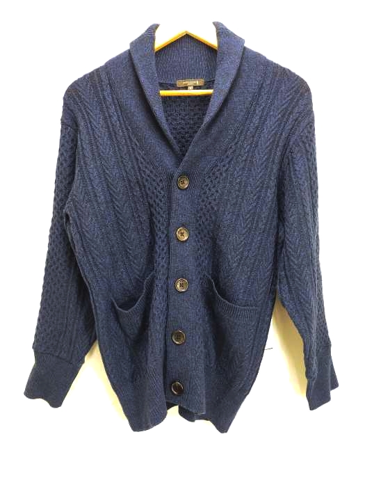 Mackintosh LONDON(マッキントッシュ ロンドン) フィッシャーマン ショールカラー ケーブルニットカーディガン メンズ JPN：M