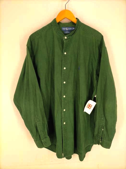 ラルフローレン RALPH LAUREN 90s BLAKE スモールポニー刺繍 バンドカラーシャツ メンズ  XL