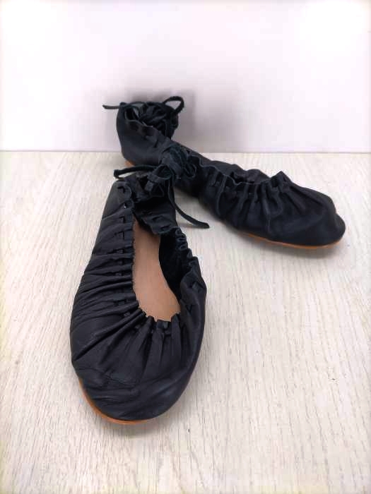 ビームス BEAMS レースアップレザーバレエシューズ レディース JPN：24