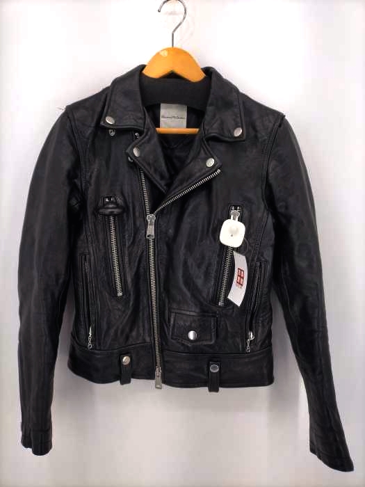 ユーズドフルギ USED古着 {{dean＆mcqueen}}IDEALジップ ホースレザーダブルレザージャケット メンズ JPN：2