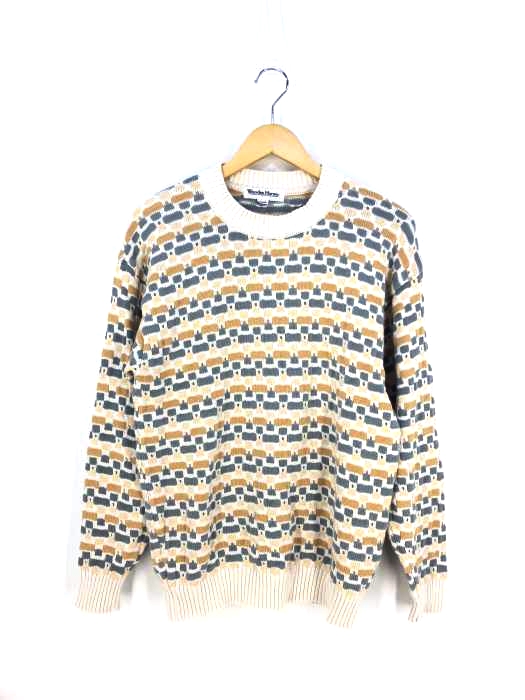 ユーズドフルギ USED古着 {{Wooden Horse}}総柄クルーネックニット メンズ import：L