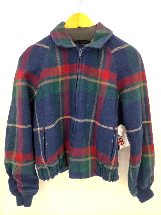 ペンドルトン PENDLETON 70S～80S MADE IN USA Thinsulate 3M チェックウールブルゾン IDEAジップ メンズ 表記無