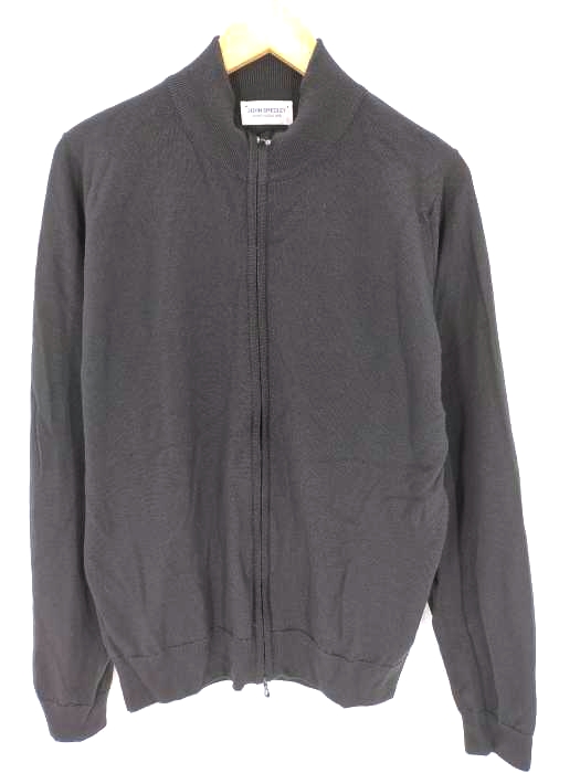 ジョンスメドレー JOHN SMEDLEY 英国製 ウール ジップアップニット メンズ 表記無