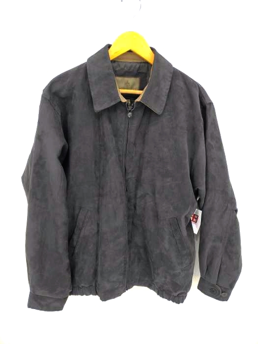 ユーズドフルギ USED古着 {{RAINFOREST}} 90-00s MADE IN HONG KONG フェイクスウェードジップブルゾン ハンガーループ付き メンズ JPN：M