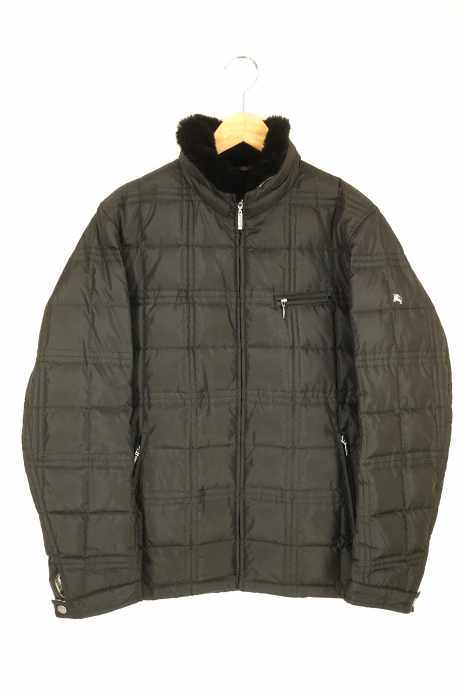 BURBERRY BLACK LABEL(バーバリーブラックレーベル) ファー付き ダウンジャケット メンズ アウター ジャケット