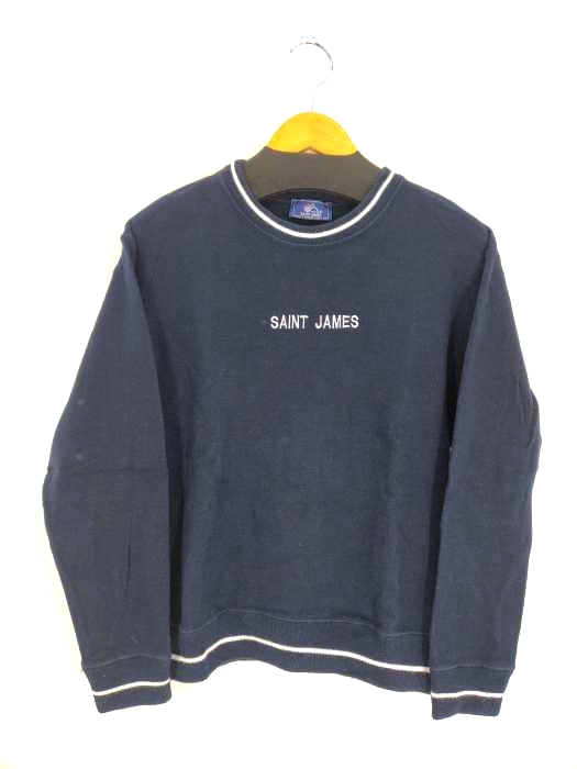 SAINT JAMES(セントジェームス) ロゴ刺繍リブトレーナー レディース  表記無