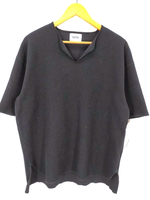 BLURHMS(ブラームス) 19SS 日本製 Rought & Smooth Thermal Over Neck Tee メンズ 表記無