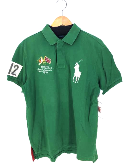 Polo by RALPH LAUREN(ポロバイラルフローレン) CUSTOM FIT MEXICO 鹿の子 ビッグポニー 半袖ポロシャツ メンズ JPN：L
