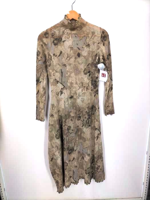 youfukuya 転写総柄 ハイネック 変形マキシワンピース レディース JPN：M