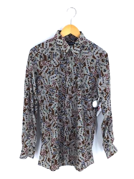 DOLCE&GABBANA(ドルチェアンドガッバーナ) GOLD トランプ キャラクター ドレス シャツ メンズ  15/3/4/40