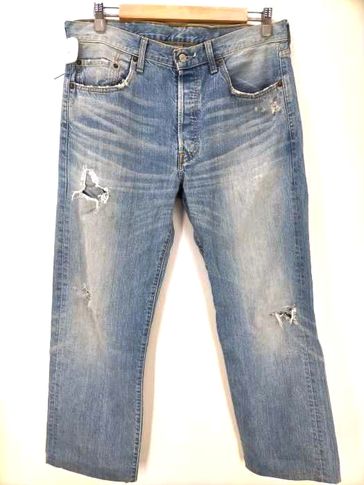 Levis(リーバイス) 501 ダメージ加工デニムパンツ ボタンフライ メンズ  W34 L32