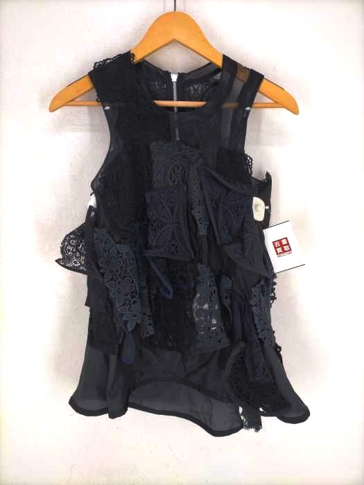 Sacai(サカイ) パッチワークレースブラウス レディース  2