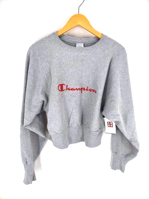 Champion(チャンピオン) 90s 刺繍タグ reverse weave スクリプトロゴ クルーネックスウェット レディース  M