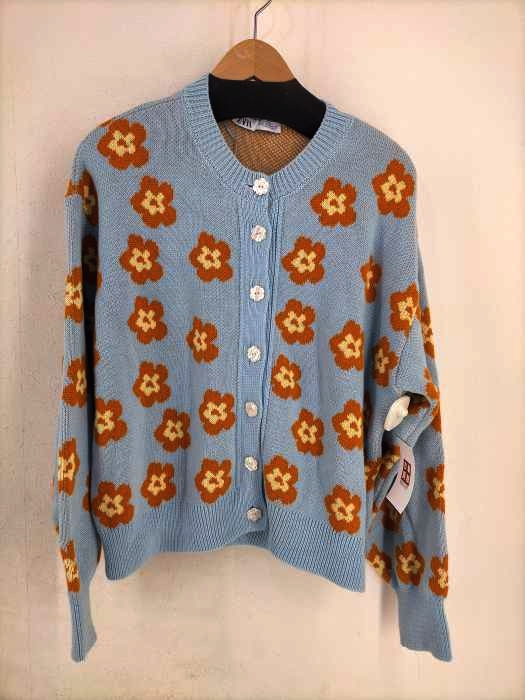 ザラ ZARA 花柄カーディガン レディース JPN：M