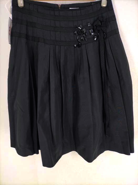 フォクシー FOXEY ストーン装飾タックフレアスカート レディース JPN：40