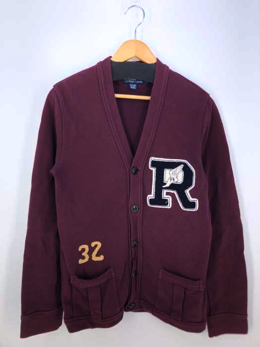 ポロバイラルフローレン Polo by RALPH LAUREN 鹿の子レタードカーディガン メンズ  S