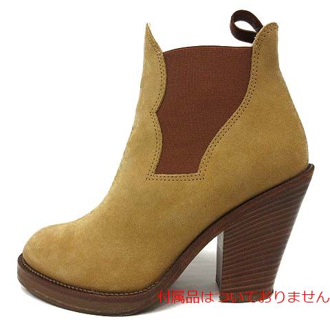 ACNE STUDIOS(アクネストゥディオズ) アクネ ストゥディオズ Acne Studios サイドゴアブーツ ブーティ スエード チャンキーヒール 36 23cm ベージュ 茶 /☆K ■SH レディース レディース  36（23cm）
