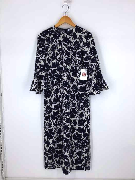 ZARA(ザラ) フレアスリーブ 花柄ワンピース レディース JPN：S