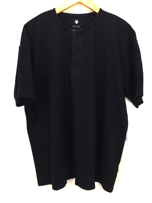 DESCENTE PAUSE(デサントポーズ) HENLEY H/S T SHIRT ヘンリーハーフスリーブTシャツ メンズ JPN：L