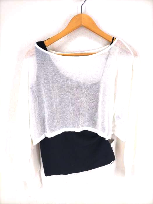 アズールバイマウジー AZUL by moussy ONE-SHOULDER KNIT SET TOPS レディース  S