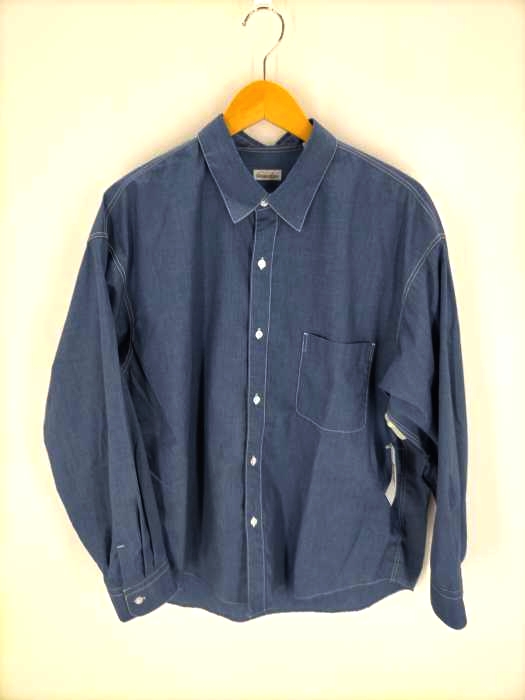 Steven Alan(スティーブンアラン) 21SS/CHAMBRAY WORK REGULAR COLLAR SHIRT メンズ JPN：L
