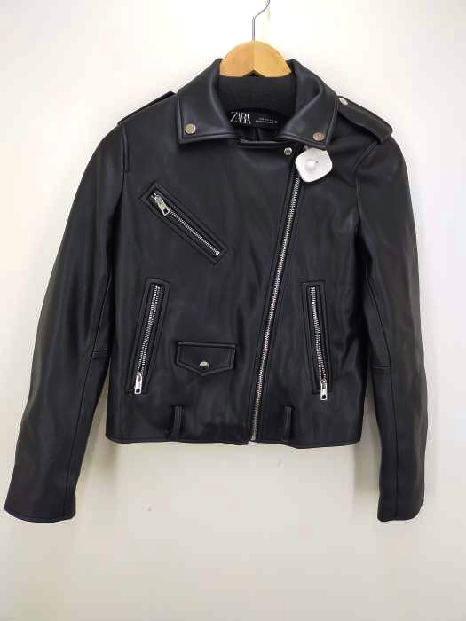 ZARA(ザラ) フェイクレザー ダブルライダースジャケット レディース JPN：S